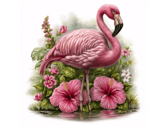 Download 14 JPG Pink Flamingo Tropical Set - Jpg Collection
