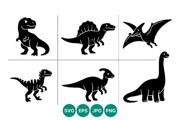 Download Dinosaur Silhouette Vector Art Set - Vector art Collection