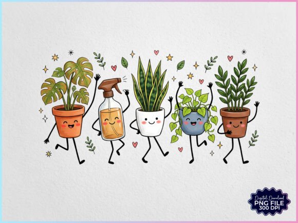 Download Plants Doodles Characters PNG - Premium Bundle
