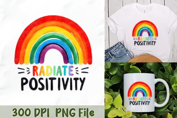Download Radiate Positivity Rainbow Art - Positivity Collection